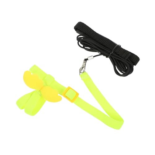 Toyvian Verstellbares Papageien Geschirr Set mit Elastischer Trainingsleine Leichtes Vogelgeschirr für Wellensittiche und Nymphensittiche rutschfeste Griffführung für Sicheres von Toyvian