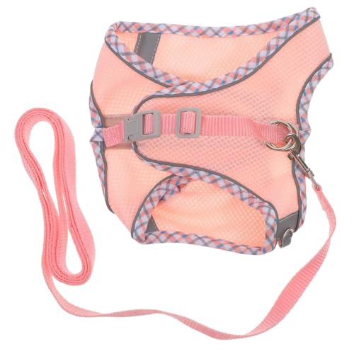 Toyvian Verstellbares Welpen Geschirr Strapazierfähigem mit Reflektierendem Hundegeschirr und Leine Komfortabel Gepolstert Leicht Anzulegen für Kleine Hunde XXS von Toyvian
