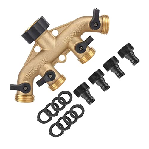 Toyvian Verteiler Schlauchadapter mit Absperrventil für Gartenbewässerung Kompatibel mit Standard Schläuchen zu Installieren von Toyvian