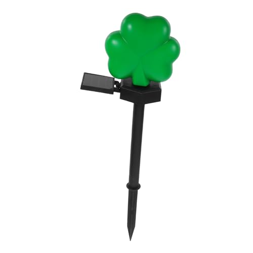 Toyvian Vierblättriges Gras Mit Lichtern St Patricks Day Rasendekorationen Dekorationen Zum St. Patrick's Day Im Freien St. Patricks Lichter St. Patricks Day Dekorationen Solar Pp von Toyvian