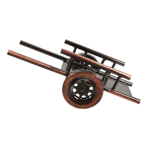 Toyvian Vintage Eisen Trolley Modell Antiker Weinregal Dekoartikel Retro Charm für Bar und Wohnzimmer Robuste und Pflegeleichte Eisenkonstruktion Design für Vielseitige Inneneinrichtungen von Toyvian