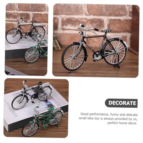 Toyvian Vintage Fahrradmodell aus Robustem Eisen Handgefertigte Retro dekofigur Stilvolle Miniatur für Büro und Wohnzimmer Kreative Geschenkidee für Fahrradliebhaber Nostalgische Bike von Toyvian