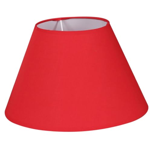 Toyvian Vintage Stoff lampenschirm Roter Lampenschirm für Schreibtisch Tischlampen Einfache Stoffabdeckung Warmes Licht Langlebiges Design Passend für Wohn Arbeitszimmer von Toyvian