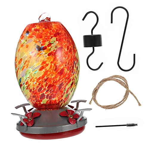 Toyvian Vogelfütterer Im Freien Für Kleiner Futterautomat Futterspender Groß Vogel Fütterer Wildvogelfutterhäuschen Wasserspender -Feeder Birdfeeder Gewöhnliches Glas Bunt von Toyvian