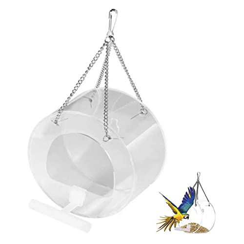 Toyvian Vogelfutterhaus für Fenster Transparenter Vogelfutterspender für Kleine Vögel Hängend für Garten Terrasse und Balkon Dekorativ und Funktional von Toyvian