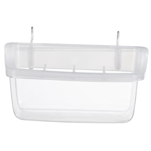 Toyvian Vogelfutterspender Mit Spritzschutz Vogelkäfig Vogelfütterer Halter Saat Vogelhäuschen Draußen Hängend Vogelfutterhaus Für Käfig Vogel Fütterer Lieferungen Plastik Transparent von Toyvian
