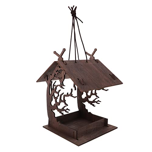 Toyvian Vogelfutterspender Vogelhaus Vögel Hängendes Holzdekor Wild Kit Innen Und Außenbereich Futterspender Gartendekoration Vogelfutterspender Ornament Outdoor Vogelfutterspender DIY von Toyvian
