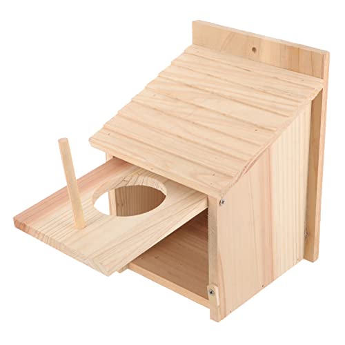 Toyvian Vogelkäfig Aus Holz Vogelhaus DIY Garten Zum Aufhängen Für Draußen Nester Nisten Kleine Vogelhäuschen Holz Vogelnest Vogelschlafkäfig Vogelhaus Vogelbrutnest von Toyvian