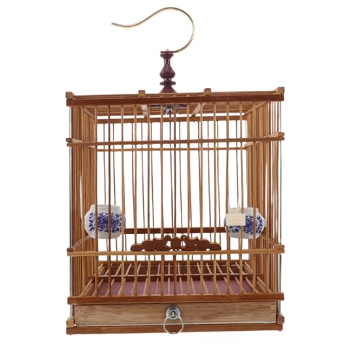 Toyvian Karbone Violette Vogelkäfig Mit Haken Rechteckiger Käfig Für Kleine Vögel Wellensittich-reisekäfig Mit Tablett Für Zuhause Und Balkon von Toyvian