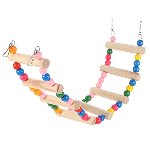 Toyvian Vogelleiterspielzeug Klettern Stiefleiter Wellensittich-kletterleiter- Sittich Trittleiter Papagei Schritt Sittichleitern Vogel Kletterleiter Holz von Toyvian