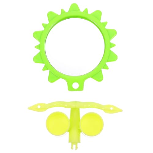 Toyvian Papageien Spielzeug Satz Hängende Schaukel mit Futternäpfen Spiegel und Futterbehälter für Haustier Vögel für Sittiche und Papageien von Toyvian