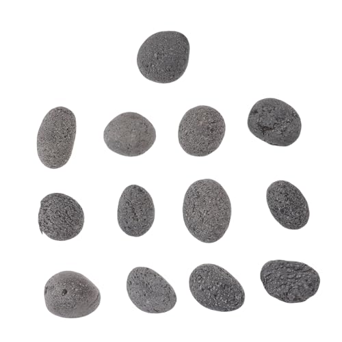 Toyvian Vulkanstein Feuerstelle Stein Feuerstelle Kristalle Dekoration aus vulkanischem Stein Kamin -Landschaftsbaugestein Kaminstein Basis Fels Herdstein Vulkangestein Grau von Toyvian
