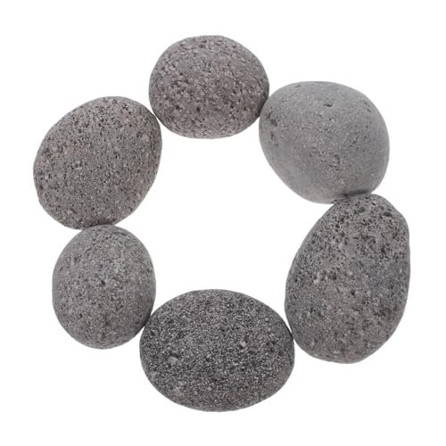 Toyvian Vulkanstein Feuerstelle Stein Vulkangestein Stein BBQ Grill Landschaftsgesteine -Feuerstellensteine Feuerfeuer für Gaskamin Kaminsteine ​​für Gaskamin Herdstein Grau von Toyvian