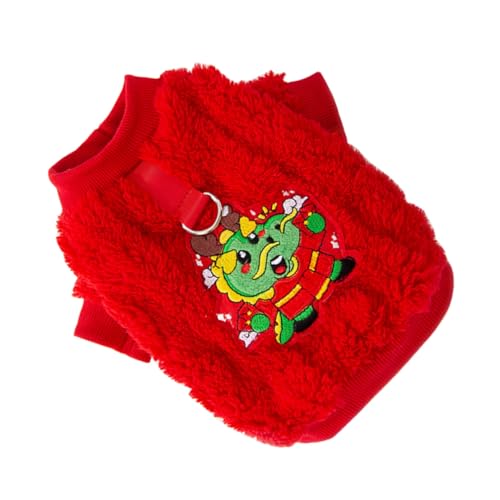 Toyvian Warmer Hundepullover mit Niedlichem Chinesischem Drachenmuster Hundebekleidung für Welpen Angenehme Winterkleidung für Kleine und Mittlere Hunde Festliche Haustierkostüme für Toyvian Warmer Hundepullover mit Niedlichem Chinesischem Drachenmuster Hundebekleidung für Welpen Angenehme Winterkleidung für Kleine und Mittlere Hunde Festliche Haustierkostüme für von Toyvian