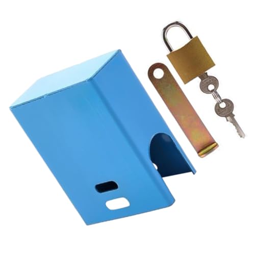 Toyvian Wasserhahn Schloss Schutzabdeckung für Außenwasserhähne Abschließbar Robustes Diebstahlsicheres Design Installieren Multifunktionale Wassersperre für Gartenzapfen Blauer von Toyvian