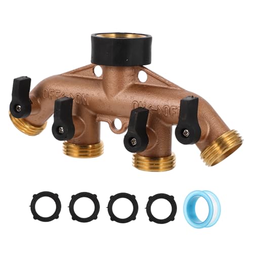 Toyvian Wege Messing Wasserhahn Verteiler Gartenschlauch Adapter mit Kugelhahn Wetterfest Druckbeständig Einzeln Abschaltbar Kompakter Garten Schlauchverbinder für Bewässerungssysteme Toyvian Wege Messing Wasserhahn Verteiler Gartenschlauch Adapter mit Kugelhahn Wetterfest Druckbeständig Einzeln Abschaltbar Kompakter Garten Schlauchverbinder für Bewässerungssysteme von Toyvian