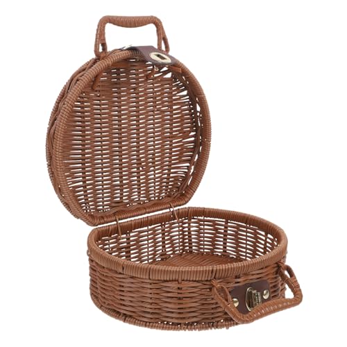 Toyvian Weidenkorb mit Griff Simulierter Rattan Picknickkorb Große Aufbewahrungsbox für Camping und Vielseitige Nutzung im Haushalt Toyvian Weidenkorb mit Griff Simulierter Rattan Picknickkorb Große Aufbewahrungsbox für Camping und Vielseitige Nutzung im Haushalt von Toyvian