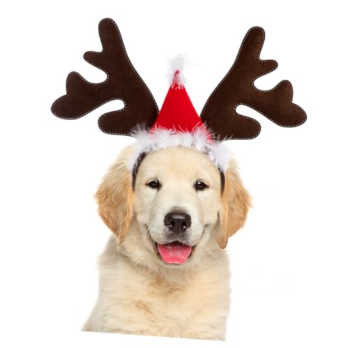 Toyvian Weihnachtliches Rentier Geweih Hundekopfschmuck mit Schleife Kreatives Haustier Haarreif für Kleine und Mittlere Hunde Festliches Accessoire für Weihnachtsfeier und Fotoshooting Toyvian Weihnachtliches Rentier Geweih Hundekopfschmuck mit Schleife Kreatives Haustier Haarreif für Kleine und Mittlere Hunde Festliches Accessoire für Weihnachtsfeier und Fotoshooting von Toyvian