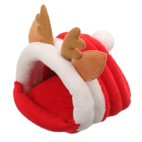 Toyvian Weihnachtliches Rentier Hamster Schlafnest Warmes Gemütliches Tiernest für Kleine Haustiere für Chinchillas und Hamster Bietet Privatsphäre und im Käfig Toyvian Weihnachtliches Rentier Hamster Schlafnest Warmes Gemütliches Tiernest für Kleine Haustiere für Chinchillas und Hamster Bietet Privatsphäre und im Käfig von Toyvian
