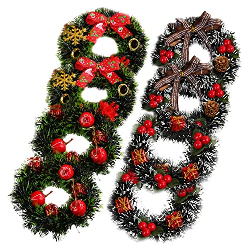 Toyvian 8 Stücke Weihnachten Kranz Decor 4 Tür Dekoration Weihnachten Kranz Für Front Tür Kränze Hause Toyvian 8 Stücke Weihnachten Kranz Decor 4 Tür Dekoration Weihnachten Kranz Für Front Tür Kränze Hause von Toyvian