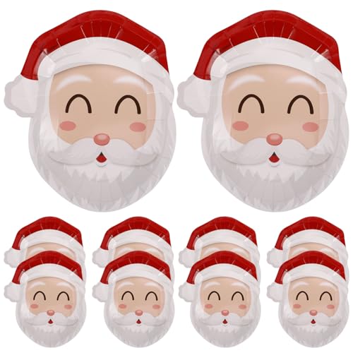 Toyvian 10er-pack Weihnachtsmann-pappteller Weihnachtsdessertteller Weihnachtsfeier-zubehör Einweg-essteller Toyvian 10er-pack Weihnachtsmann-pappteller Weihnachtsdessertteller Weihnachtsfeier-zubehör Einweg-essteller von Toyvian