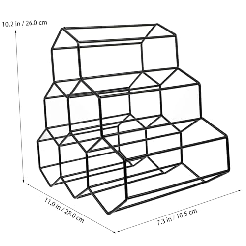 Toyvian Weinregal Honigwaben Design Vintage Stil Robuster Flaschenhalter Platzsparend Für Wohnzimmer Küche Bar Dekoration von Toyvian