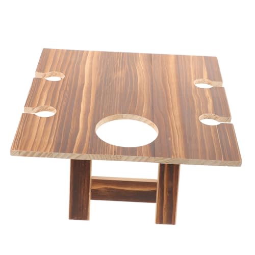 Toyvian Weintisch aus Holz am Strand Falten im Freien faltbar Essen tragbar Weintisch am Strand Serviertisch Weinhalter am Strand einzigartiger Picknicktisch hölzern Coffee Toyvian Weintisch aus Holz am Strand Falten im Freien faltbar Essen tragbar Weintisch am Strand Serviertisch Weinhalter am Strand einzigartiger Picknicktisch hölzern Coffee von Toyvian