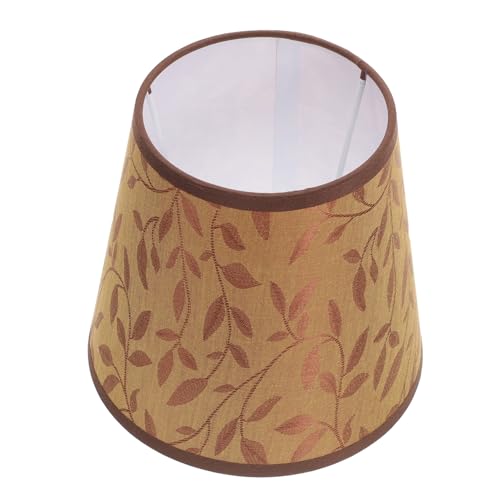 Toyvian Willow Leaf Muster Lampenschirm aus Hochwertigem Stoff Kleiner Lampenschirm für Schreibtisch Wandleuchten Langlebiger Modischer Stoffschirm für Schlafzimmer Büro Hotel von Toyvian