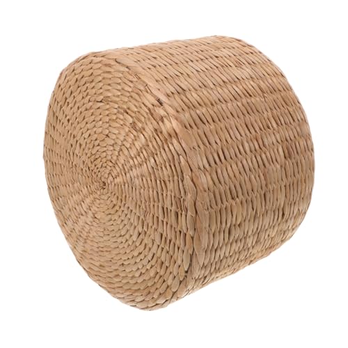Toyvian Woven Hocker für Schuhwechsel Praktischer Kleiner Sitzhocker aus Geflochtenem Gras Vielseitig als Fußbank oder Gartendekor für Außenbereich Geeignet von Toyvian