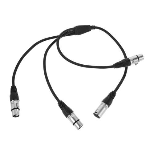 Toyvian Xlr Audio Splitter Kabel Balanced Mikrofon Patchkabel Male zu Triple Female Langlebiges Xlr Mikrofon Splitterkabel für Aufnahmestudios und Live-events Stabile Signalübertragung von Toyvian