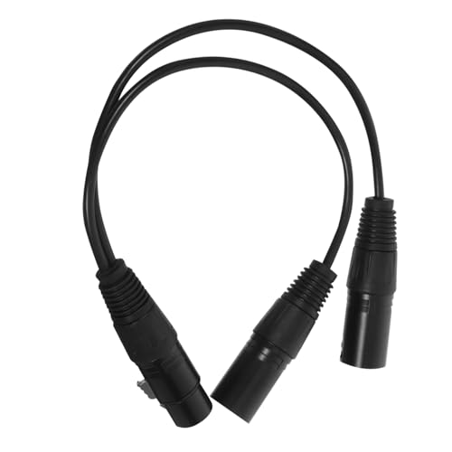 Toyvian Xlr Splitter Kabel Female zu Male Mikrofonkabel Adapter Balanced Audio Verteiler für Mikrofone Lautsprecher Studiotauglich Kompakt und Leicht für Mobile Aufnahme und von Toyvian