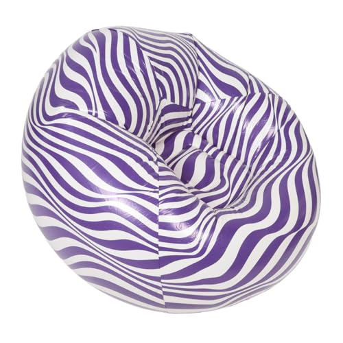 Toyvian aufblasbares Sofa im Freien aufblasbarer Sessel Strandbohnensack aufblasbarer Liege Campingmöbel klappbarer Sofastuhl aufblasbare Stühle für Erwachsene PVC Violett von Toyvian
