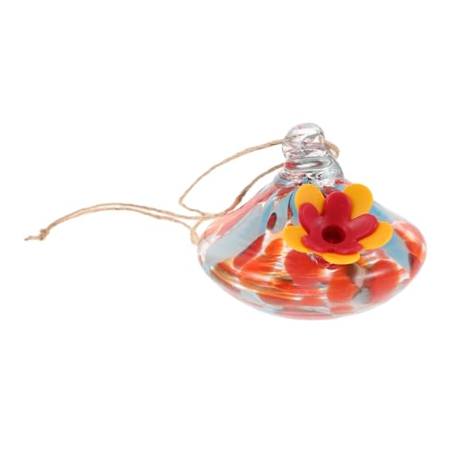 Toyvian -futterspender Aus Geblasenem Glas – Bunter Vogelfutterspender Fürs Fenster, Kleines Rundes Glas, Hängende Ornamente Für Draußen – Gartenfenster- Für Frauen von Toyvian