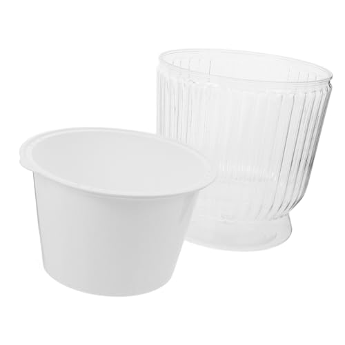 Toyvian hydroponische Vase selbstbewässernder Pflanzer Blumentöpfe im Freien Selbstbewässernder Kräuterpflanzer Pflanztöpfe für Zimmerpflanzen das Haustier Transparent Toyvian hydroponische Vase selbstbewässernder Pflanzer Blumentöpfe im Freien Selbstbewässernder Kräuterpflanzer Pflanztöpfe für Zimmerpflanzen das Haustier Transparent von Toyvian