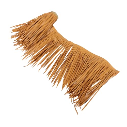 Toyvian künstliche Reetdächer Fälschung Landschaft falsches Heu Privatsphäre Dachdecken lebensechtes Strohdach Simulation Strohdach für den Garten blindes Gras Sport Khaki von Toyvian