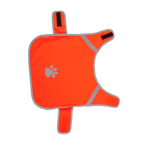 Toyvian reflektierende Weste für Haustiere Hunde-Outfit reflektierende Westen Schutzkostüm für Haustiere Geschirr Haustierkleidung im Freien Sicherheitsweste für Haustiere Polyester Orange von Toyvian