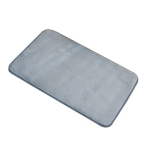 Toyvian rutschfeste Badematte Absorbierende Graue Fußmatte für Badezimmer und Langlebig Waschbar Schützt Feuchtigkeit für Gäste Wc von Toyvian