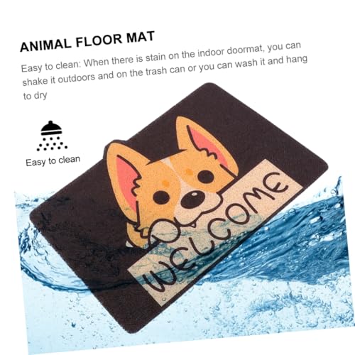 Toyvian rutschfeste Eingangsmatte mit PVC Rückseite Schmutzfangmatte für Innen und Außenbereich Niedliche Cartoon Corgi Fußmatte Niedrige Passend für Haustüren Toyvian rutschfeste Eingangsmatte mit PVC Rückseite Schmutzfangmatte für Innen und Außenbereich Niedliche Cartoon Corgi Fußmatte Niedrige Passend für Haustüren von Toyvian