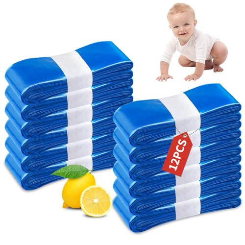 12 Stück Windeleimer Nachfüllkassetten,Windeleimer Nachfüllbeutel, Geruchsdichte Eingedickte, Hervorragende Abdichtung und Zähigkeit Kompatibel mit Tommee Tippee, Angelcare, LitterLocker, Spross etc von Toyvile