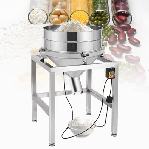 70 W Elektrische Siebmaschine, Automatische Pulversiebmaschine, Elektrisches Mehlsieb, Für Mehl, Pulver, Partikel, Edelstahl-Siebschüttler-Vibrationsmaschine,40mesh von TozMvi