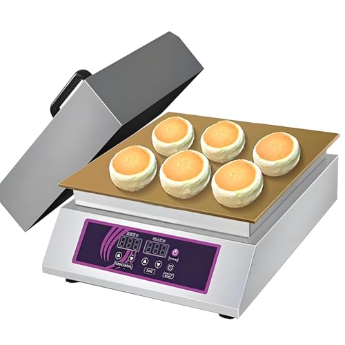 Elektrischer Muffin-Maker Mit Temperaturregelung (60–240 °c), Dorayaki-Maschine, Pfannkuchen-Soufflé-Maschine, Antihaftbeschichtetes Elektrisches Waffeleisen,Singlehead von TozMvi