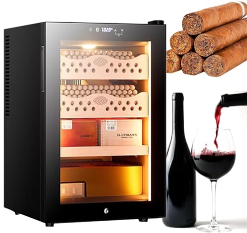 Feuchtigkeitsspendender Humidor Für Zigarren, Mit Feuchtigkeits- Und Temperaturkontrolle, Elektrischer Zigarrenhumidor, Regale Aus Zedernholz, 50 L, Elektrischer Kühlhumidor,Cigarcabinet von TozMvi