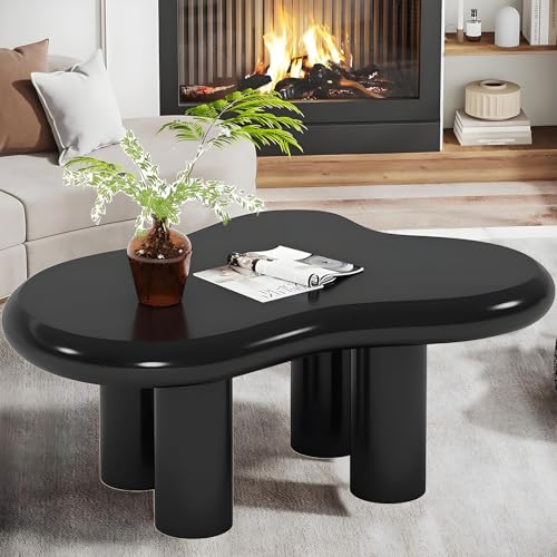 Kleiner Unregelmäßiger Teetisch Fürs Wohnzimmer, Couchtisch in Wolkenform, Süßer Moderner Teetisch, Cremefarbener Beistelltisch Für Den Innenbereich Mit Schublade, LED-Beleuchtung,Black Kleiner Unregelmäßiger Teetisch Fürs Wohnzimmer, Couchtisch in Wolkenform, Süßer Moderner Teetisch, Cremefarbener Beistelltisch Für Den Innenbereich Mit Schublade, LED-Beleuchtung,Black von TozMvi