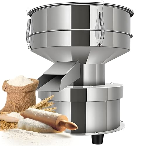 Kommerzieller Mehlsieb, Elektrische Siebmaschine, Automatischer Siebschüttler, Pulver-Flüssigkeitssieb Aus Edelstahl, 1350 N/Min, 50 W, Für Lebensmittel, Metallurgie,10cm-80mesh von TozMvi