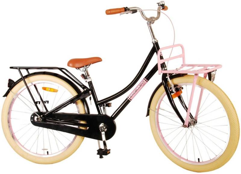 TPFSports Kinderfahrrad Volare Excellent 24 Zoll mit Rücktritt + Handbremse, 1 Gang, (Mädchen Fahrrad - Rutschfeste Sicherheitsgriffe), Kinder Fahrrad 24 Zoll mit Ständer Laufrad Mädchen Kinderrad von Tpfsports