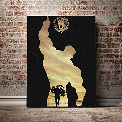 Tpqoaa Leinwandbild Watercolor Premium Leinwanddruck Escanor Seven Deadly Sins 55x73cm Leinwanddruck，abstraktes Bild，Für Schlaf-Und Wohnzimmer von Tpqoaa