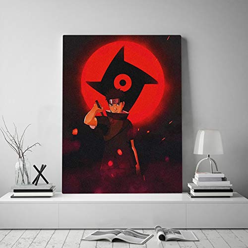 Tpqoaa Leinwandbilder Bild auf Leinwand Vlies Wandbild Kunstdruck Mangekyou Sharingan Shisui Uchiha Anime 45x60cm Wanddeko Wand Wohnzimmer Wanddekoration Deko von Tpqoaa