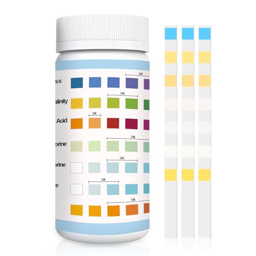 7 IN 1 Wasserhärte Teststreifen,100 Stück Pool Teststreifen,Wassertester Trinkwasser,Wassertester Für Pools,Pool Ph Tester,Pool Zubehör,für Pool und Whirlpool und trinkwasser 7 IN 1 Wasserhärte Teststreifen,100 Stück Pool Teststreifen,Wassertester Trinkwasser,Wassertester Für Pools,Pool Ph Tester,Pool Zubehör,für Pool und Whirlpool und trinkwasser von Tpubmity