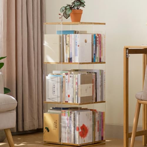 360 Grad drehbares Bücherregal,transparentes drehbares Bücherregal,drehbares Aufbewahrungsregal aus Bambus,offenes vertikales Bücherregal für Wohnzimmer,Arbeitszimmer(33.5x33.5x92cm/13.2x13.2x36.2in) 360 Grad drehbares Bücherregal,transparentes drehbares Bücherregal,drehbares Aufbewahrungsregal aus Bambus,offenes vertikales Bücherregal für Wohnzimmer,Arbeitszimmer(33.5x33.5x92cm/13.2x13.2x36.2in) von Tqertrtfxa