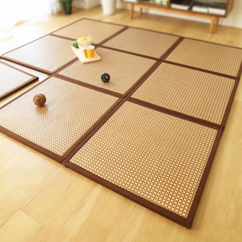 Faltbare Tatami-Matratze, geeignet für Schlafzimmer,Traditionelle japanische Tatami-Matratze,Faltbare Bodenmatte, atmungsaktive Sommerschlafmatte aus natürlichem Rattan,Japanisches Futon, geeignet für von Tqertrtfxa